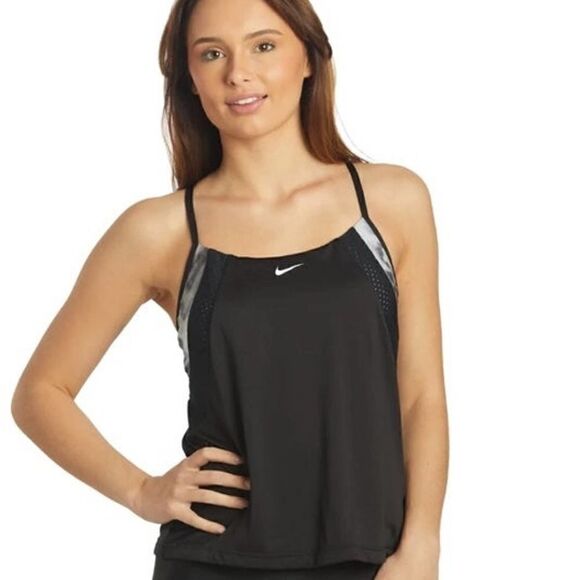 Nike Women's Tie Dye Layered Tankini Top-‎ Size Small - Picture 1 of 6